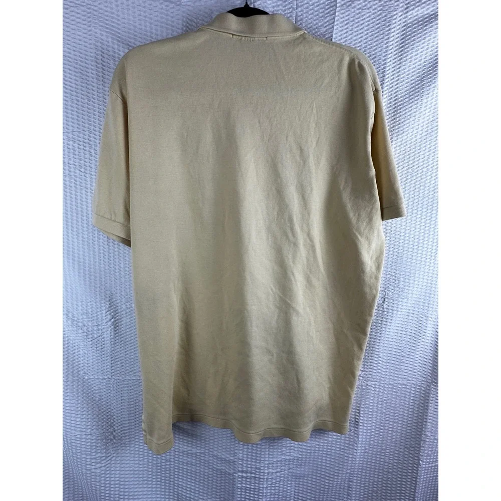 Polo Ralph Lauren Polo Shirt Mens Large Tan/ yellow Soft Touch Vintage‎